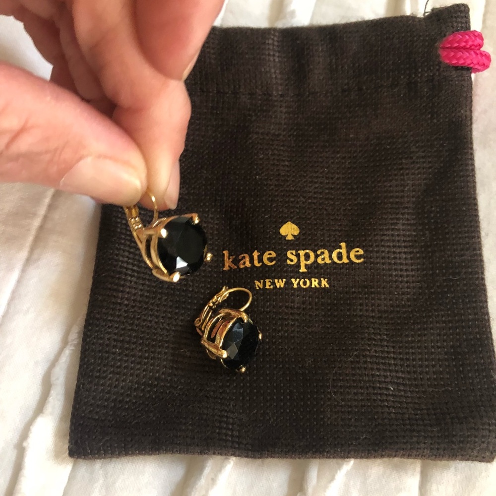 Kate Spade earrings with black stone!